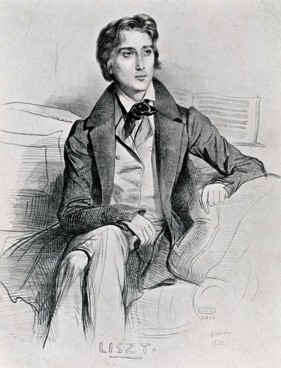 Portrait of Hungarian composer and pianist Franz Liszt (Doborjan بواسطة أخيل ديفيريا