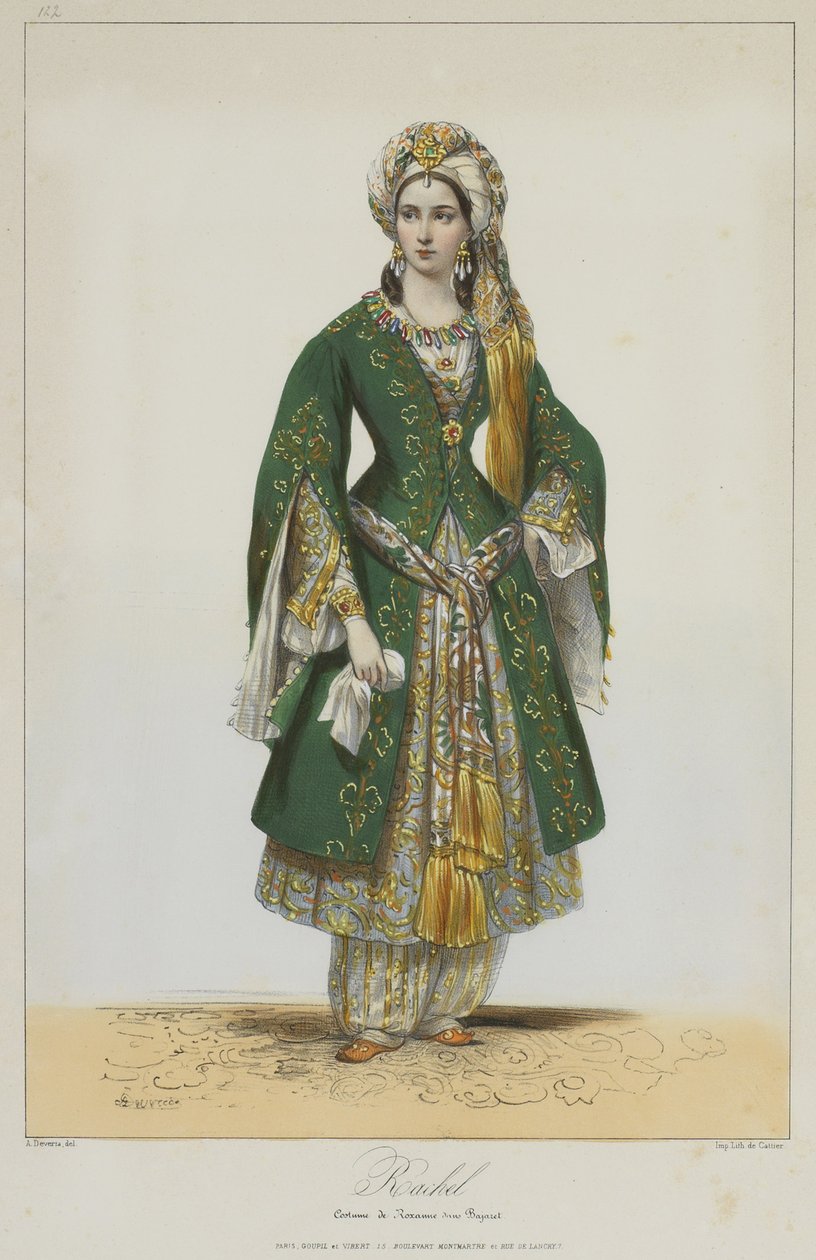 إليسا راشيل مثل Roxane في Bajazet بواسطة Racine ، 1838 بواسطة أخيل ديفيريا