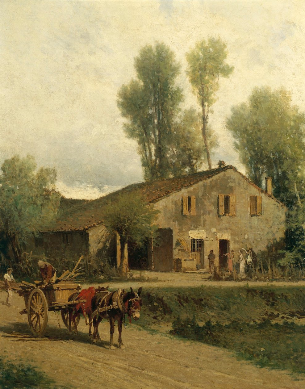 The House where Giuseppe Verdi was born (oil on canvas) بواسطة Achille Formis Befani