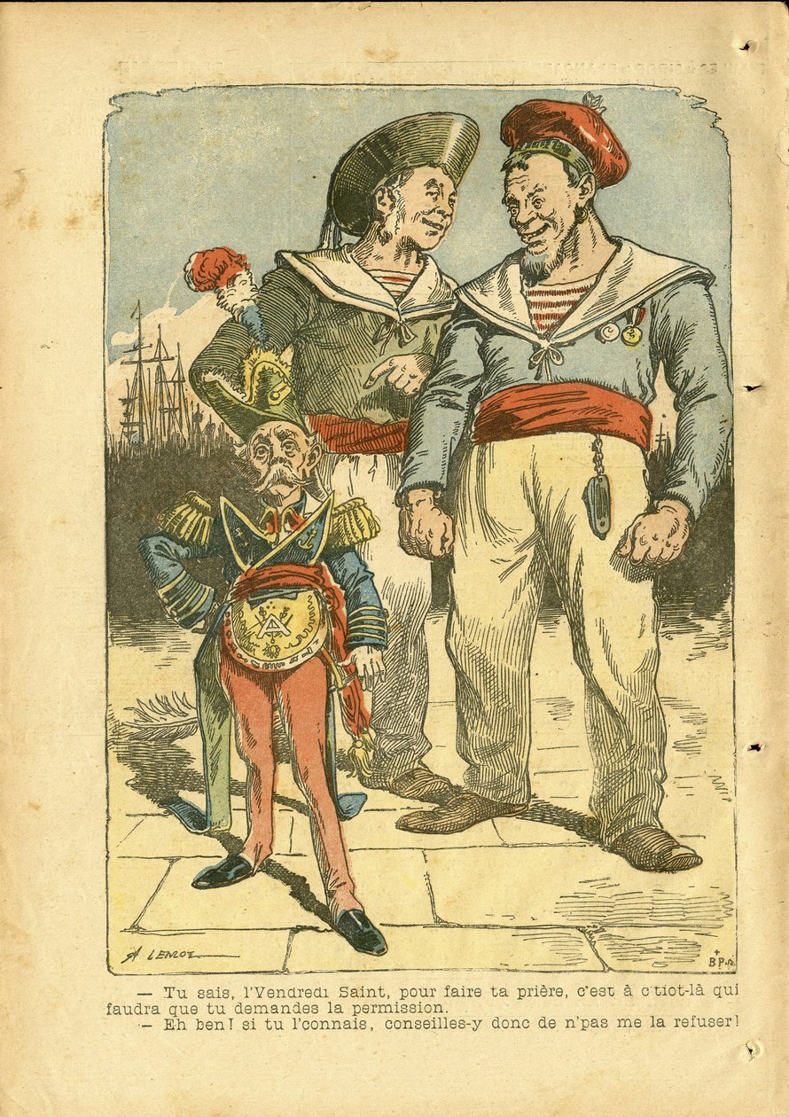 Illustration of Achille Lemot (1846-1909) in Le Pelerin بواسطة أشيل ليموت