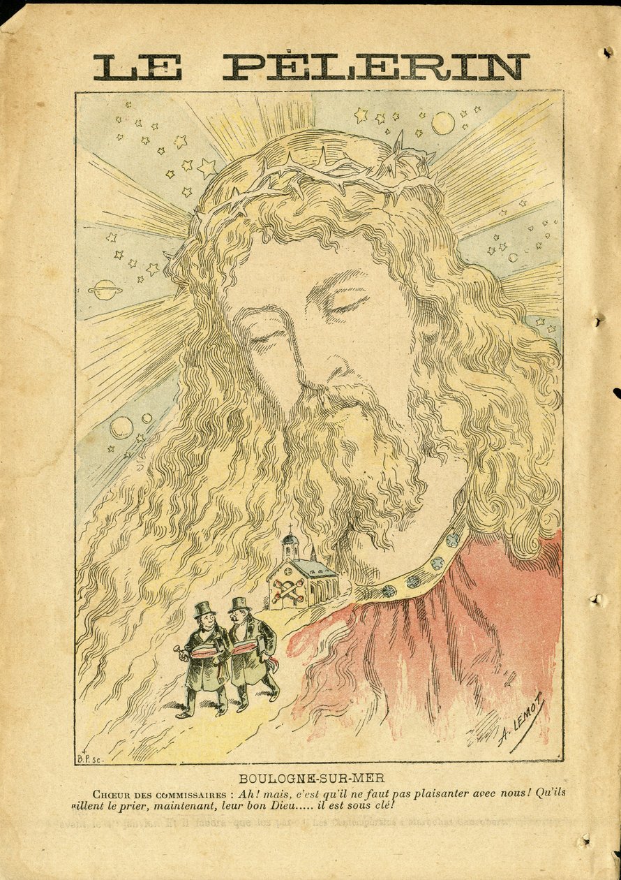 رسم توضيحي لأخيل ليموت (1846-1909) في لو بيليرين بواسطة أشيل ليموت