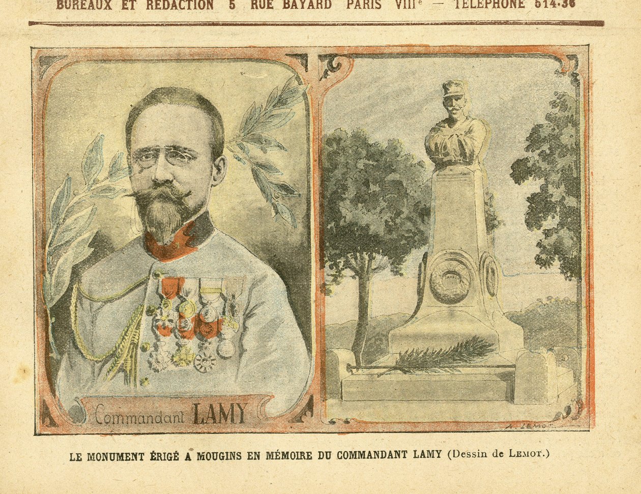Illustration of Achille Lemot (1846-1909) in Le Pelerin بواسطة أشيل ليموت