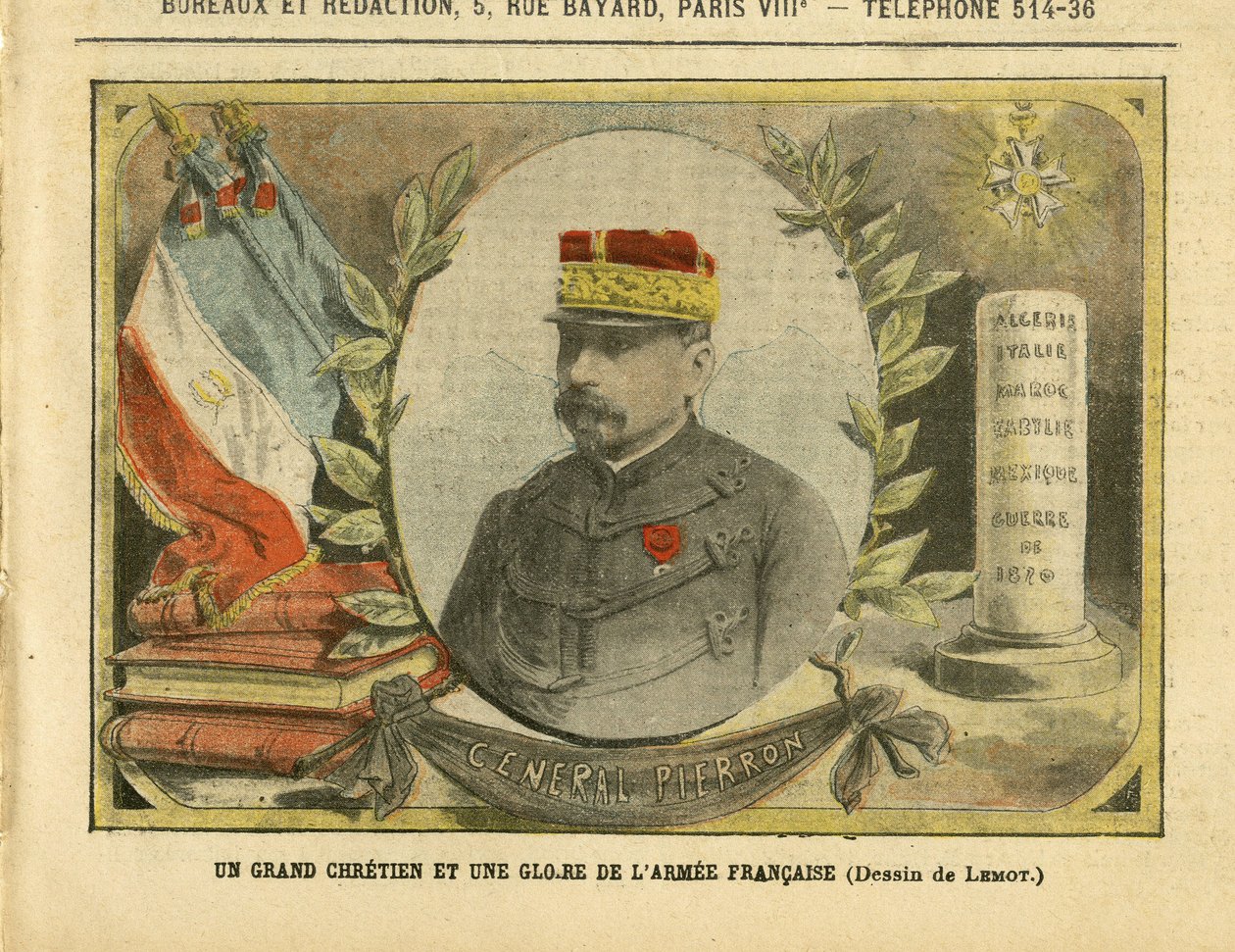رسم توضيحي لأخيل ليموت (1846-1909) في لو بيليرين بواسطة أشيل ليموت
