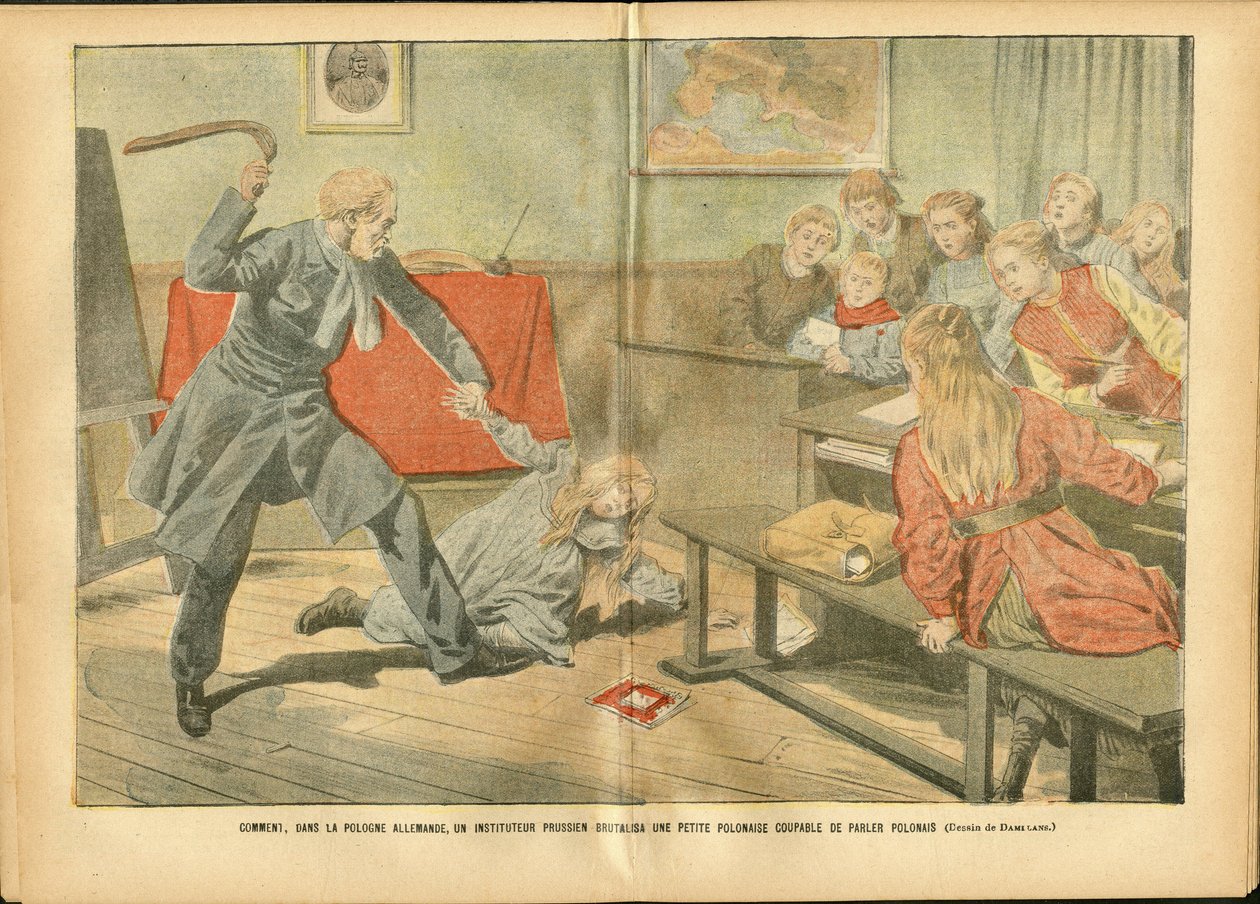 Illustration of Achille Lemot (1846-1909) in Le Pelerin, 02/12/06 - Teaching, Poland, Penalty - Teacher بواسطة أشيل ليموت