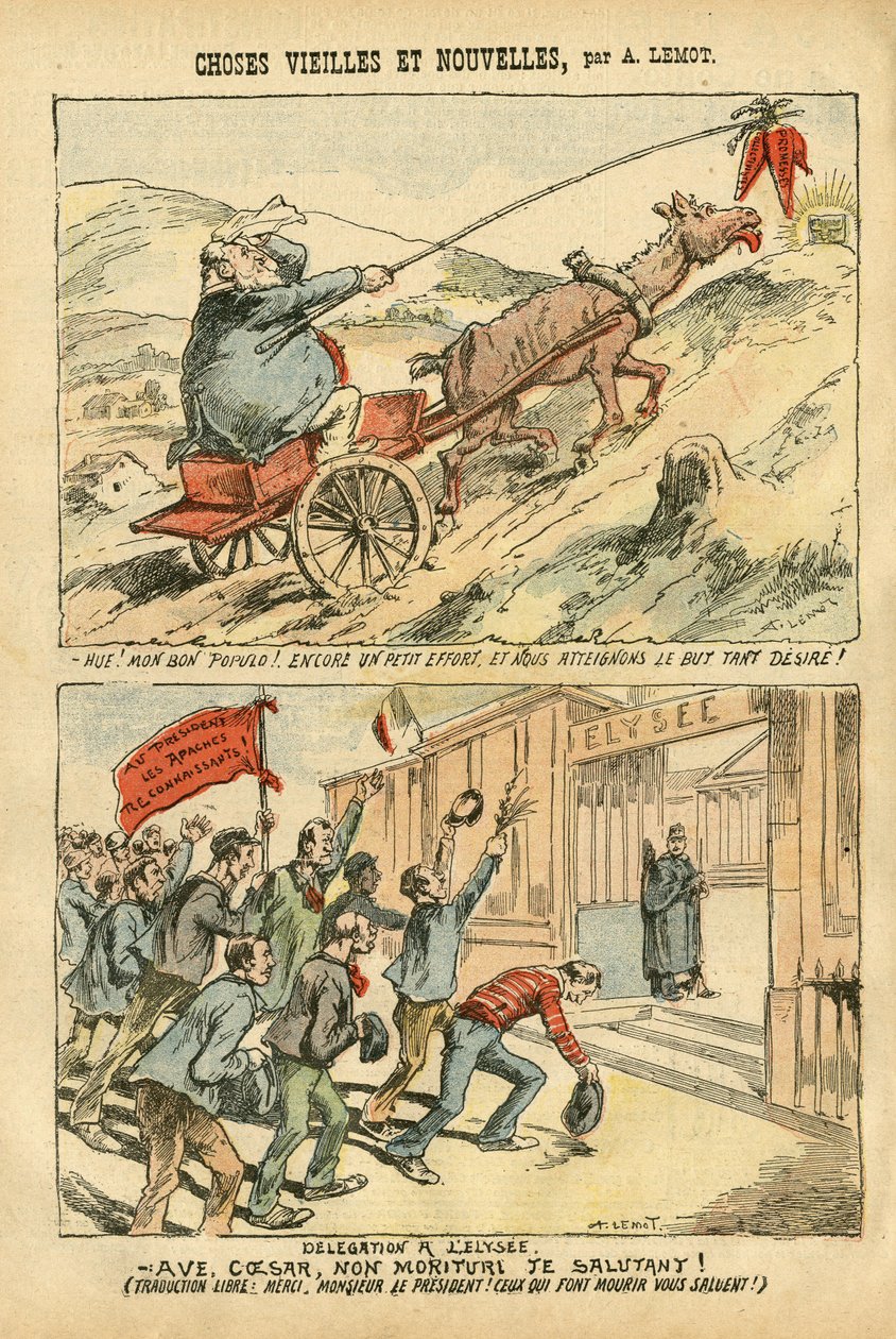 رسم توضيحي لأخيل ليموت (1846-1909) في لو بيليرين ، 20/10/07 - أشياء قديمة وجديدة - الإليزيه ، الاشتراكية ، الوزير - جوريس جان ، آن - محفظة بواسطة أشيل ليموت