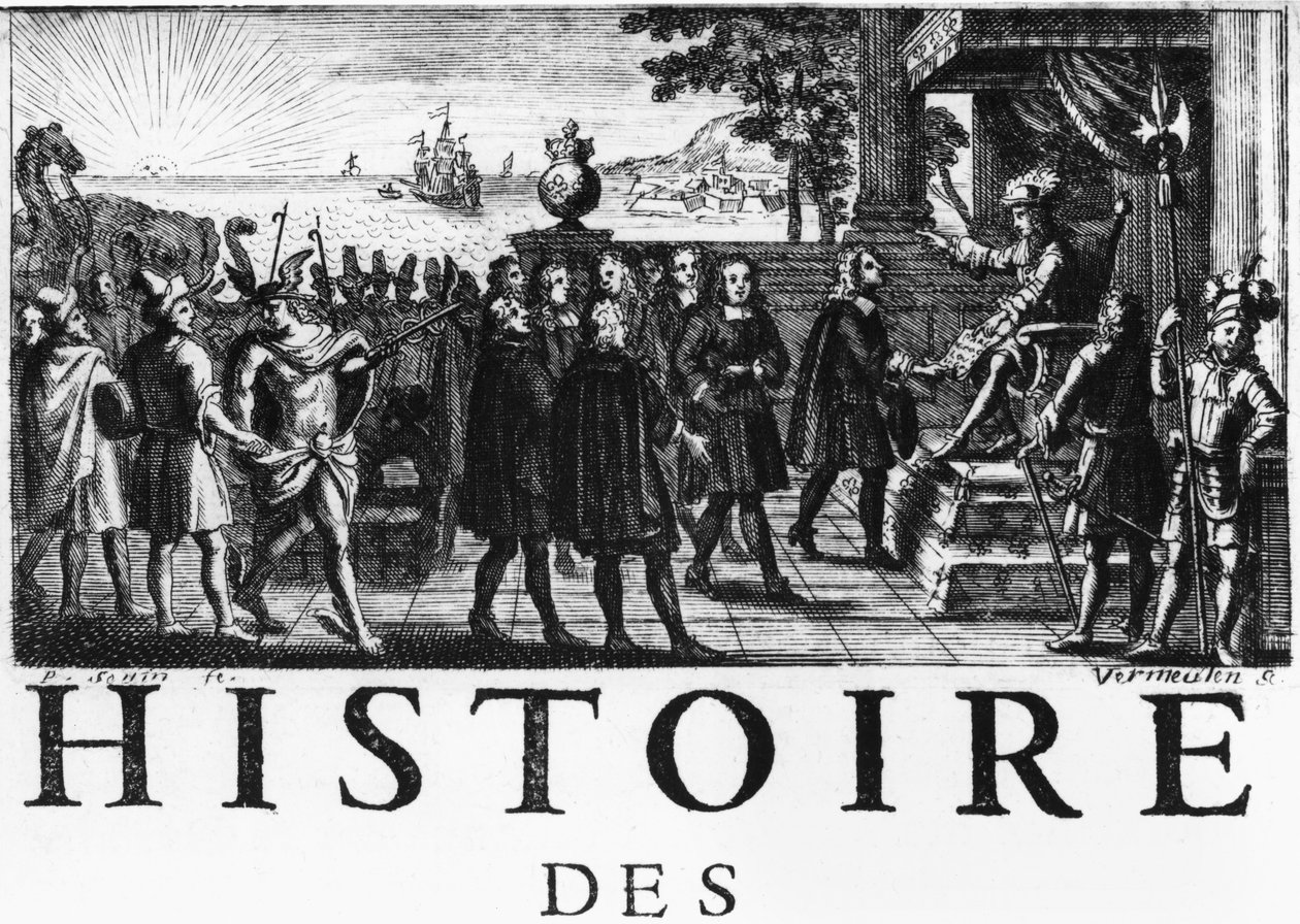 أسسها لويس الرابع عشر ملك فرنسا لشركة الهند الشرقية بواسطة Adam Frans van der Meulen