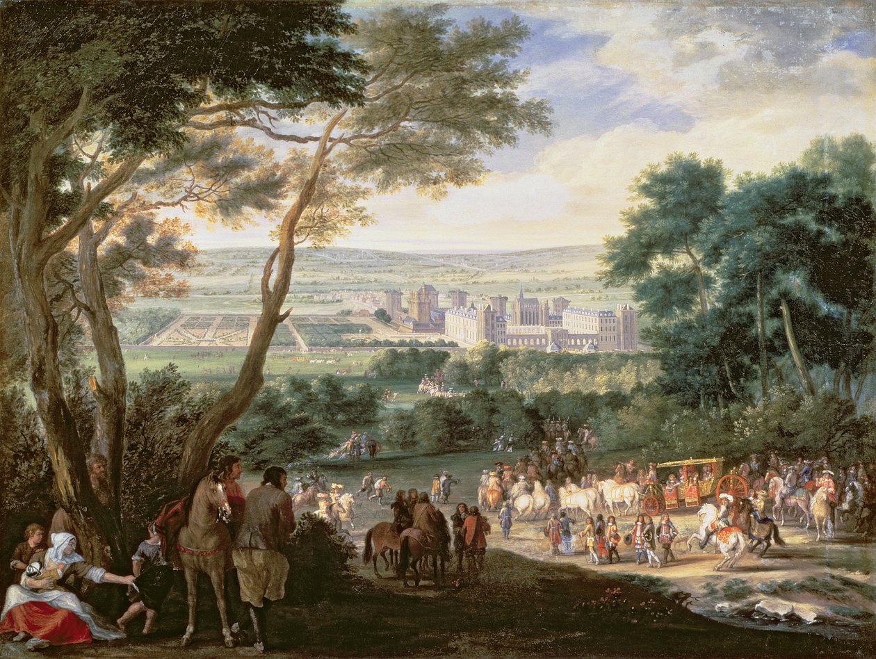 لويس الرابع عشر (1638-1715) في فينسينز بواسطة Adam Frans van der Meulen