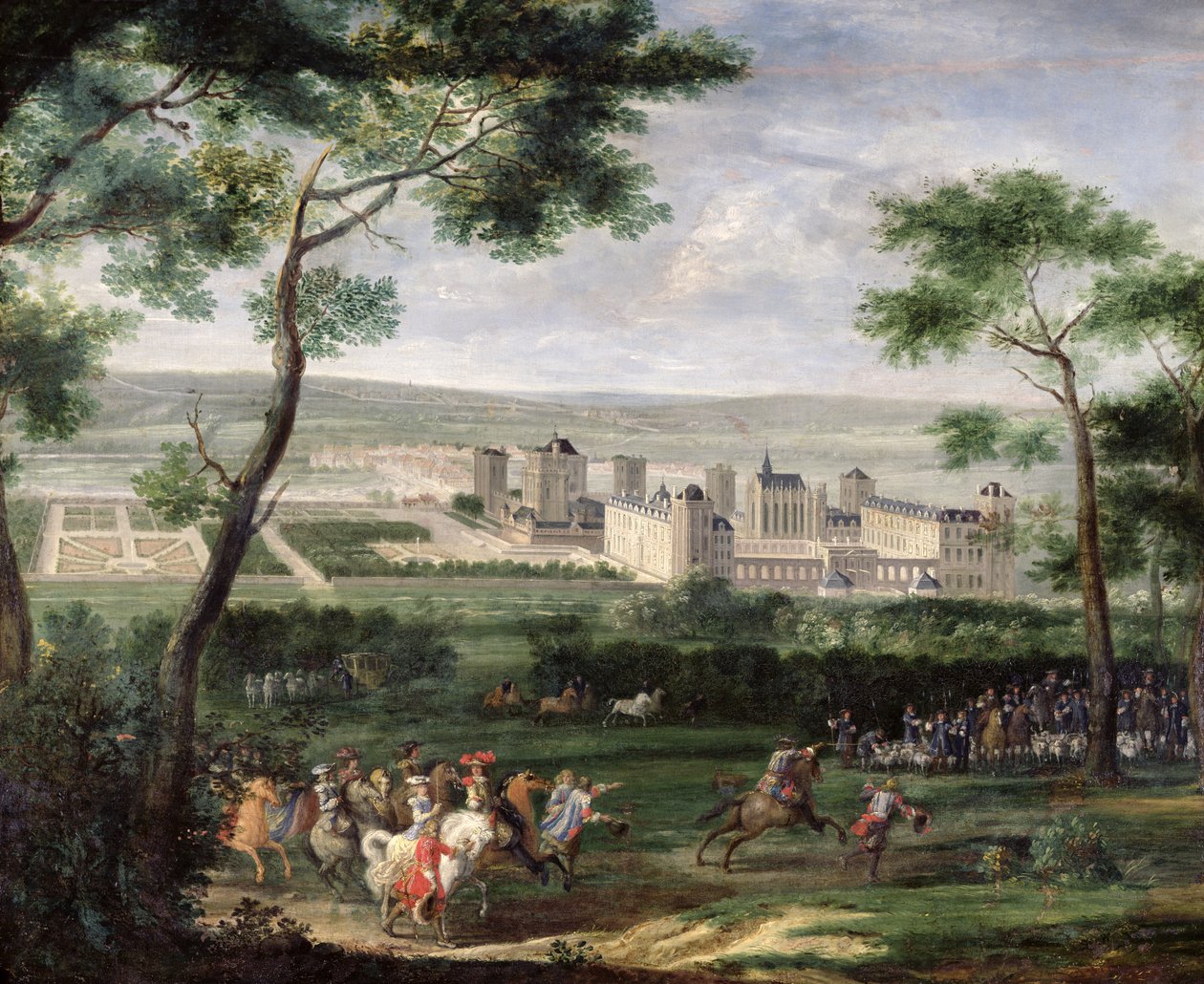 منظر لقصر فينسينز ، c.1665 بواسطة Adam Frans van der Meulen