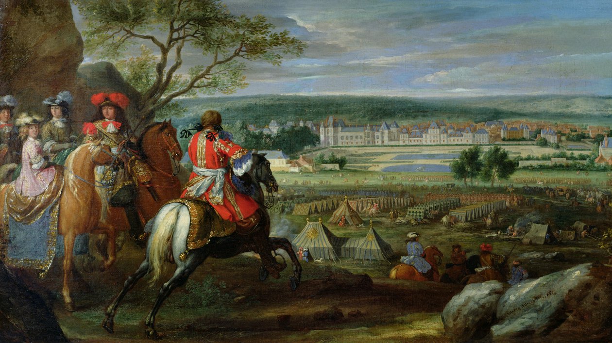 منظر لقصر فونتينبلو من جانب فلاوربيد ، 1669 بواسطة Adam Frans van der Meulen