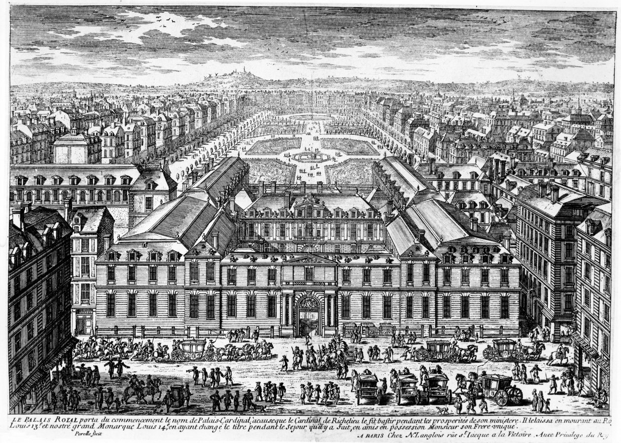 القصر الملكي ، باريس ، ج. 1680 بواسطة آدم بيريل