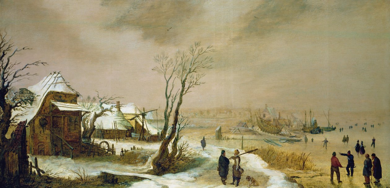 المناظر الطبيعية الشتوية ، c.1611-46 (صورة) بواسطة آدم فان برين