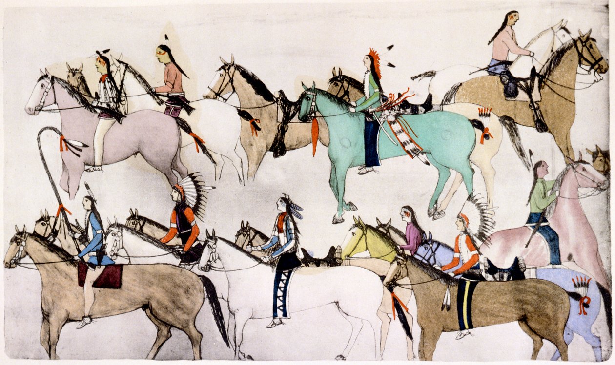 محاربو Sioux في "Custer's Last Stand" ، 1876 ، 1900 بواسطة آدم سيئة القلب الجاموس