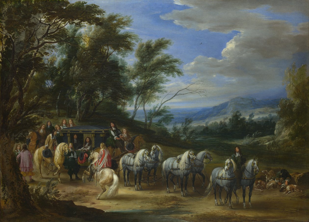 لقاء القوات فيليب فرانسوا دارنبرغ ، 1662 بواسطة آدم فرانس ميولين فان دير