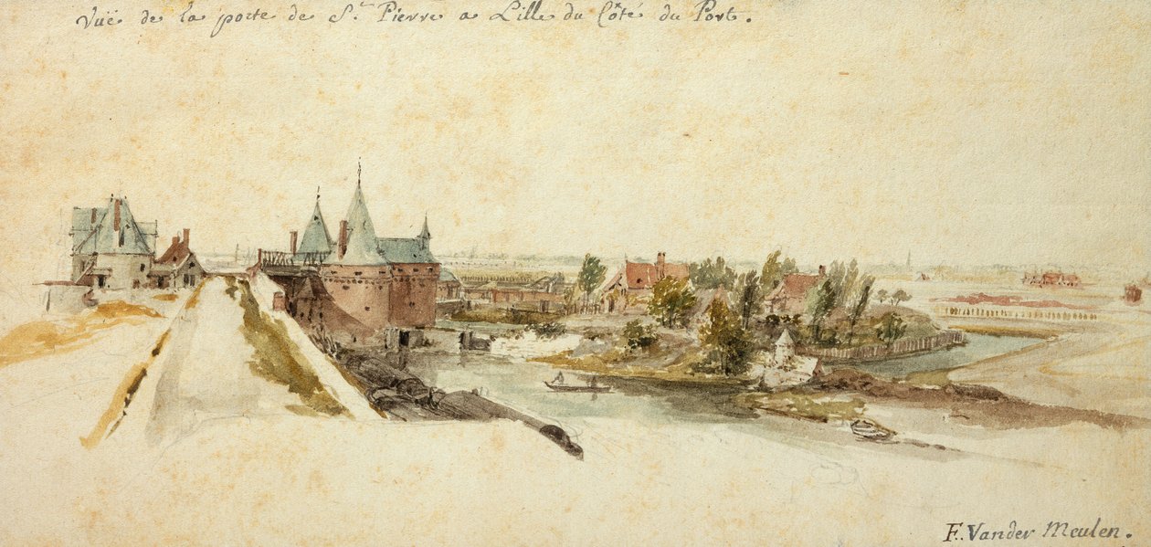 منظر لبورت سان بيير في ليل بواسطة Adam Frans van der Meulen