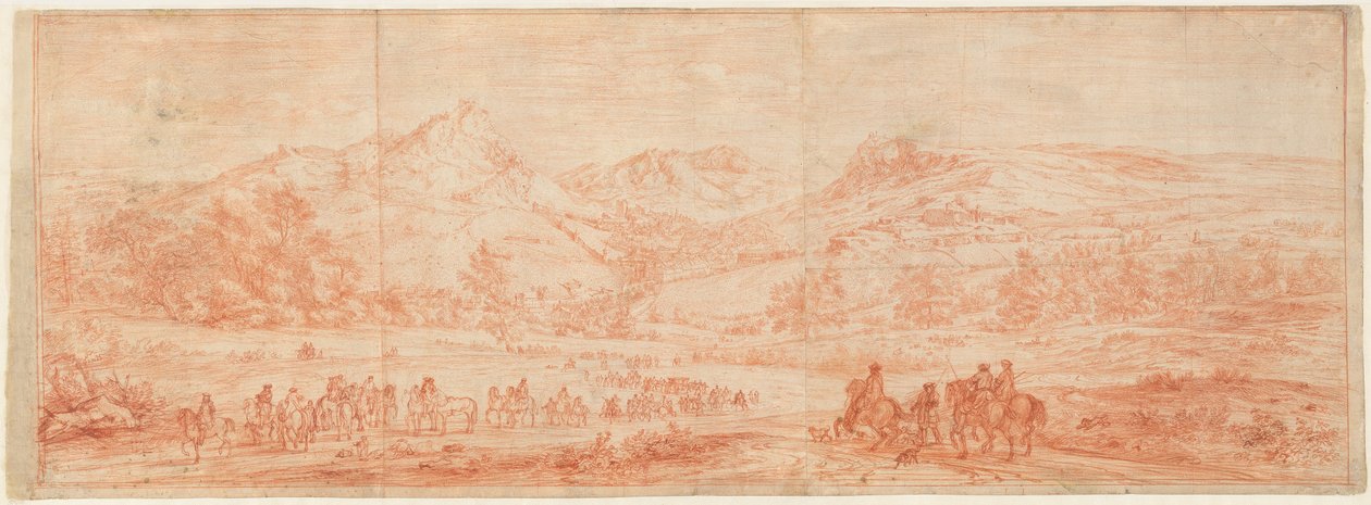 القوات الفرنسية قبل Salins والتلال المحيطة بواسطة Adam Frans van der Meulen