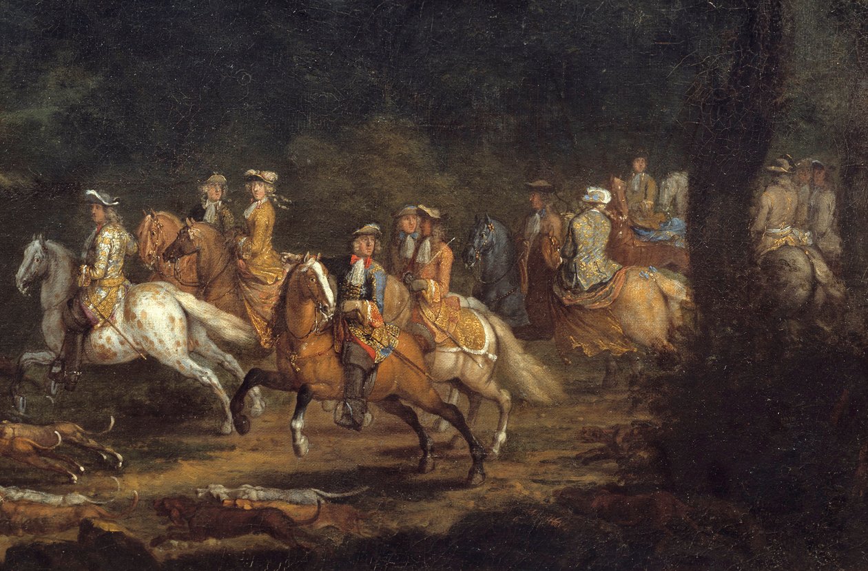 الملك لويس الرابع عشر لديه التفاصيل. لوحة لآدم فرانسوا فان دير ميولين (1632-1690) بواسطة Adam Frans van der Meulen