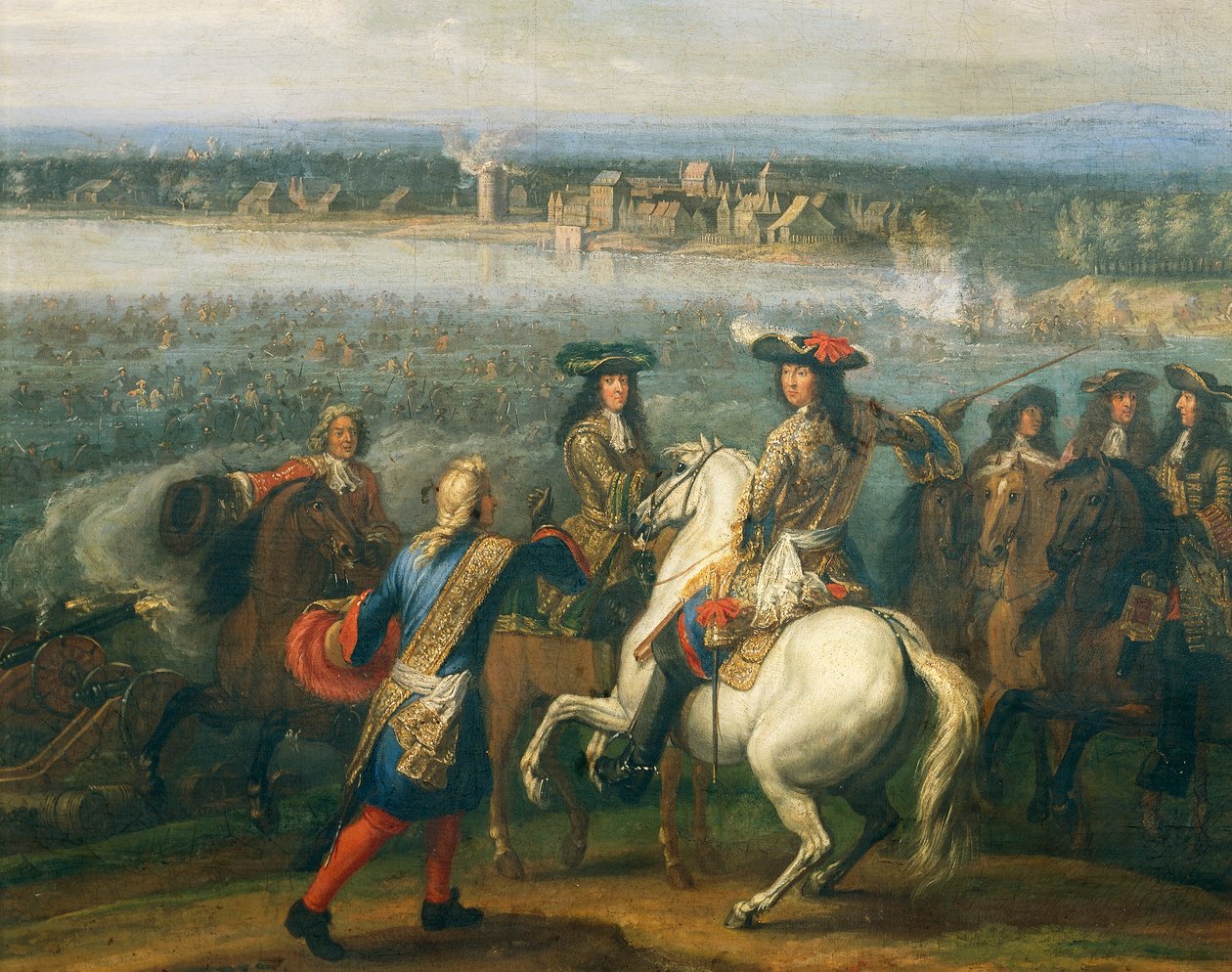 لويس الرابع عشر على ظهور الخيل ، التفاصيل منذ مرور الراين في 1672 ، آدم فرانس فان دير ميولين (1632-1690) ، زيت على قماش ، 77 × 109 سم ، فرنسا بواسطة Adam Frans van der Meulen