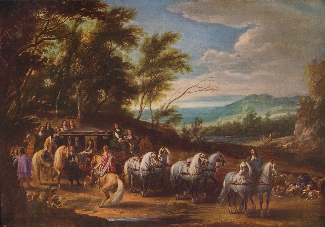 فيليب فرانسوا دارينبرغ لقاء القوات ، 1662 ، c1915 بواسطة Adam Frans van der Meulen