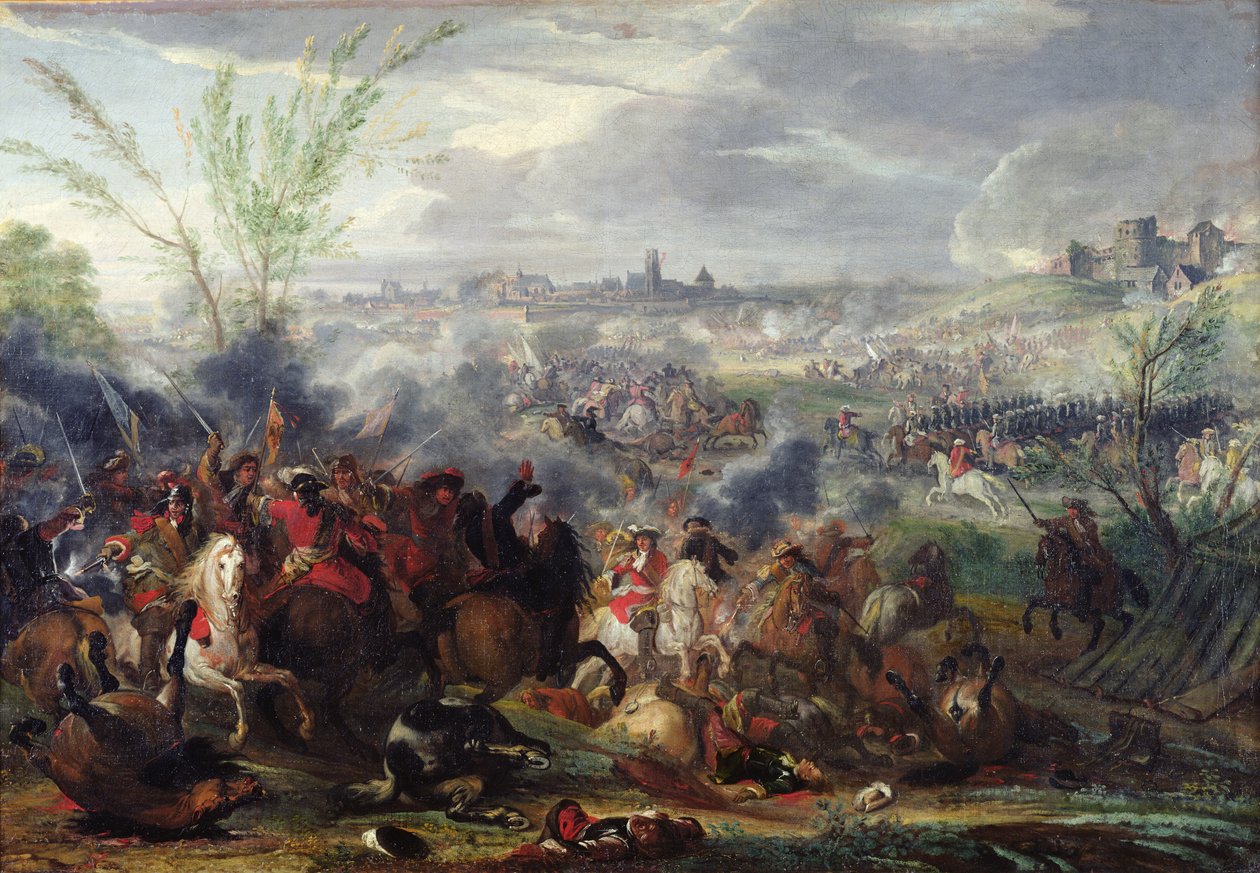 دراسة حصار مدينة فلمنكية بواسطة Adam Frans van der Meulen