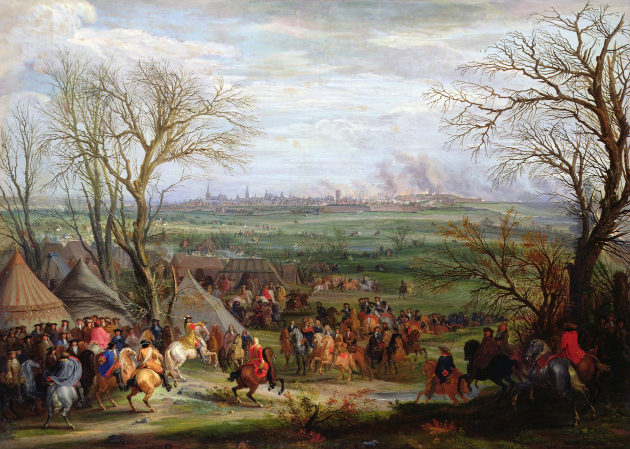 حصار كامبراي من قبل لويس الرابع عشر ملك فرنسا ونافار ، عام 1677 (زيت على قماش) بواسطة Adam Frans van der Meulen