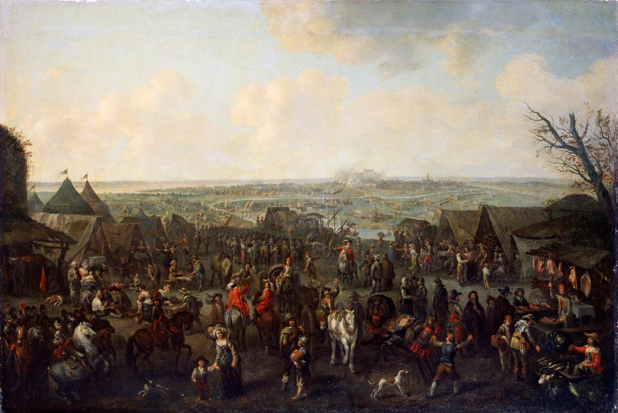 حصار مدينة ، 1660. بواسطة Adam Frans van der Meulen