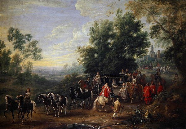 موكب السفر للأميرة بواسطة Adam Frans van der Meulen