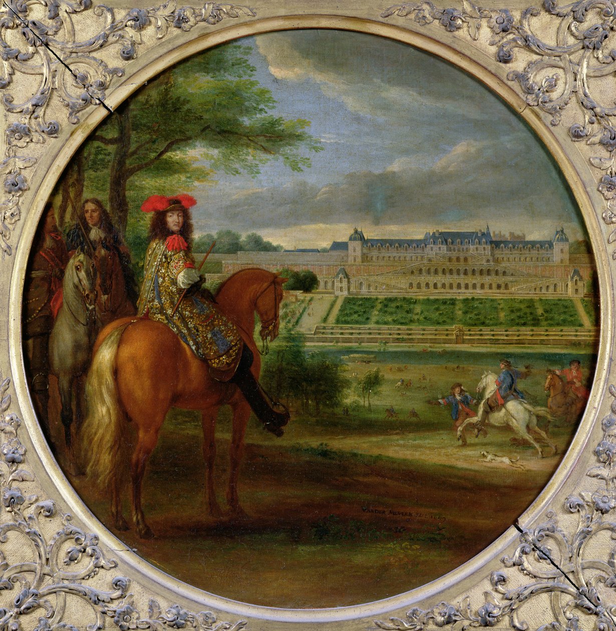 منظر لقصر سان جيرمان الجديد من الجانب المدرج ، 1669 بواسطة Adam Frans van der Meulen