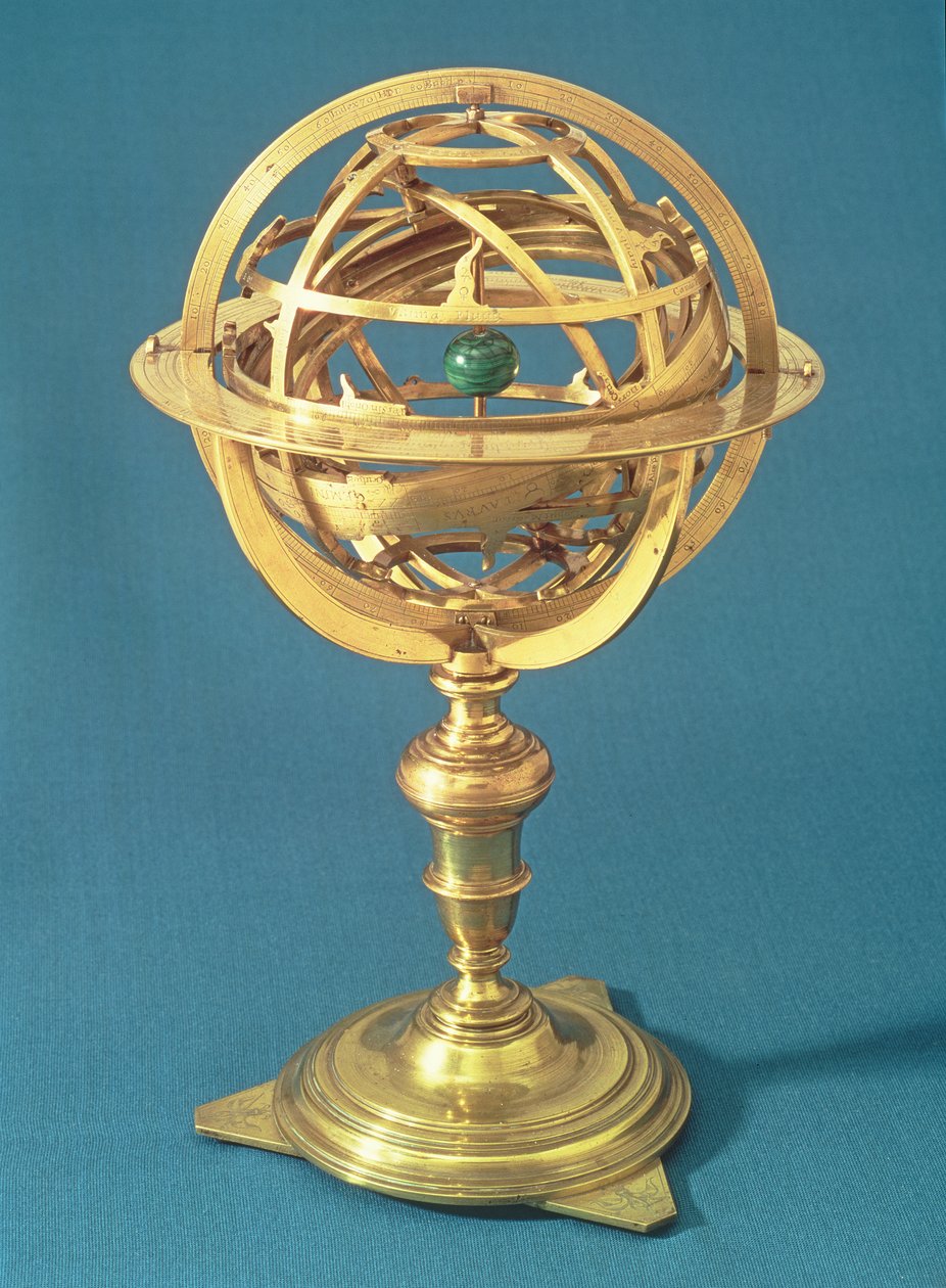 المجال armillary المصنوعة على النظام البطلمى ، روما ، 1648 (نحاس) (انظر أيضا 259557) بواسطة آدم هيرولت