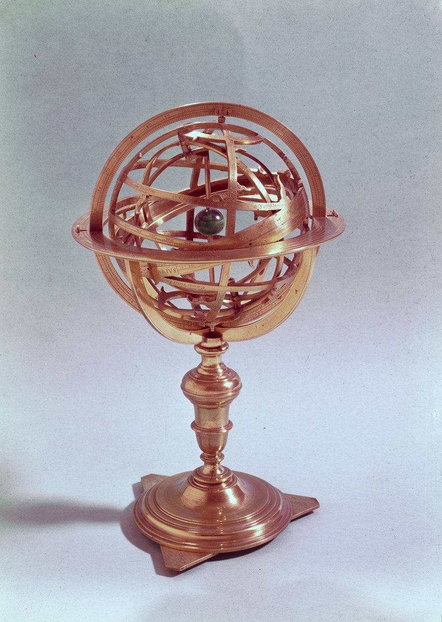 المجال armillary المصنوعة على النظام البطلمى ، روما ، 1648 (نحاس) (انظر أيضا 75480) بواسطة آدم هيرولت