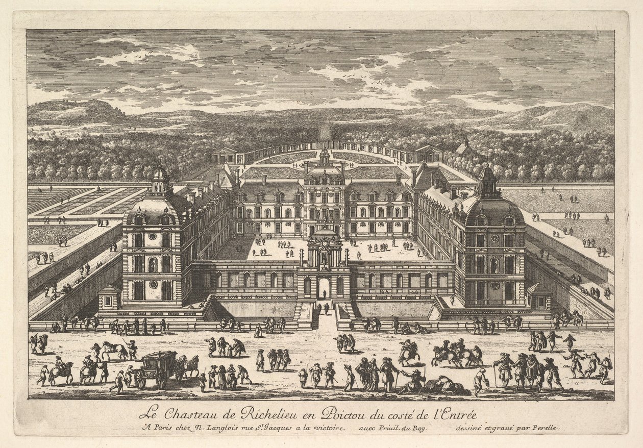 ال Château de Richelieu en Poictou على مدخل المدخل ، القرن السابع عشر. بواسطة آدم بيريل
