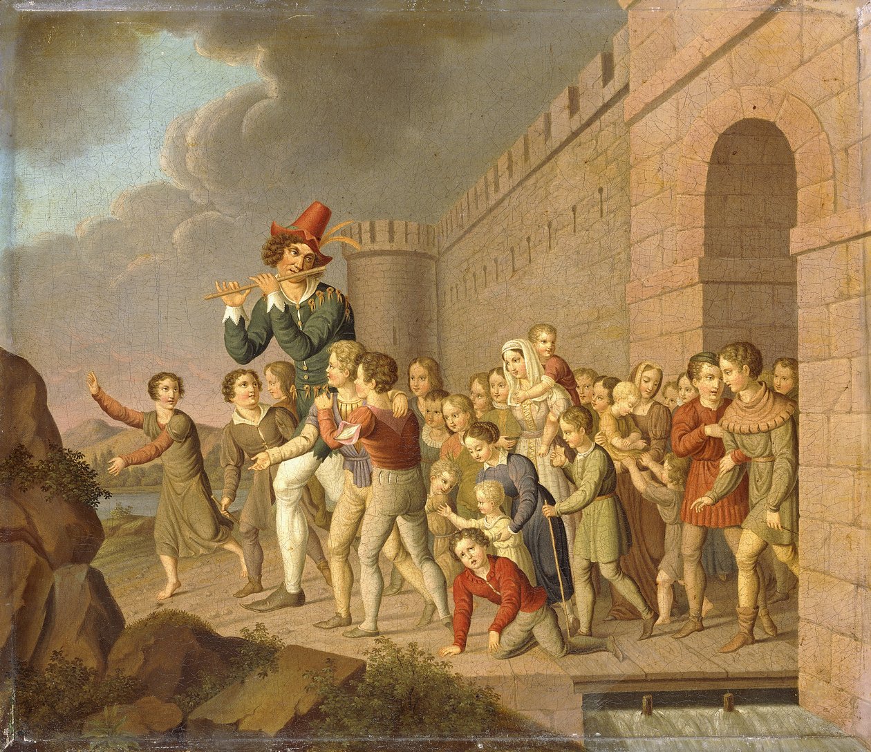 زمار هاملين ؛ الفأر الماسك من هاملين ، 1806 بواسطة آدم وايز