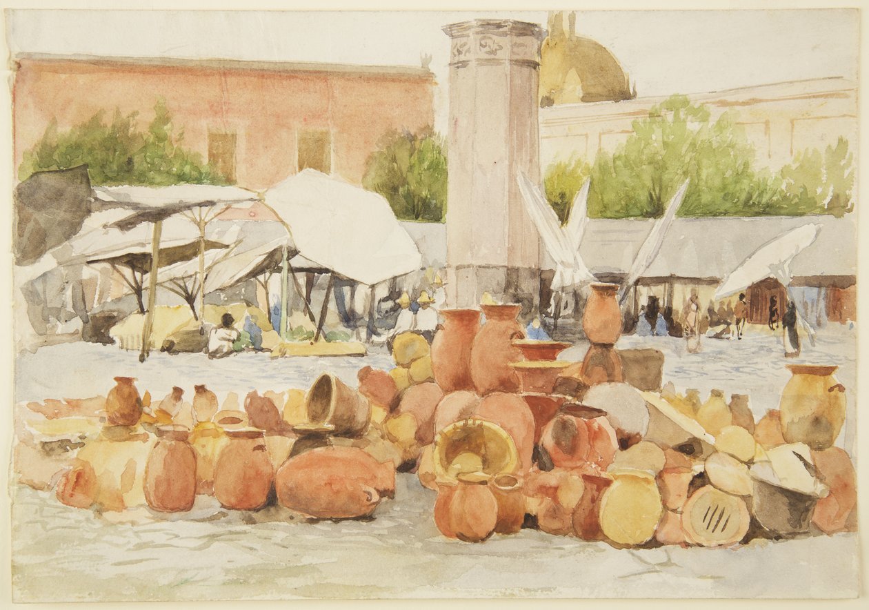 A market in Mexico (watercolor) بواسطة أديلا بريتون