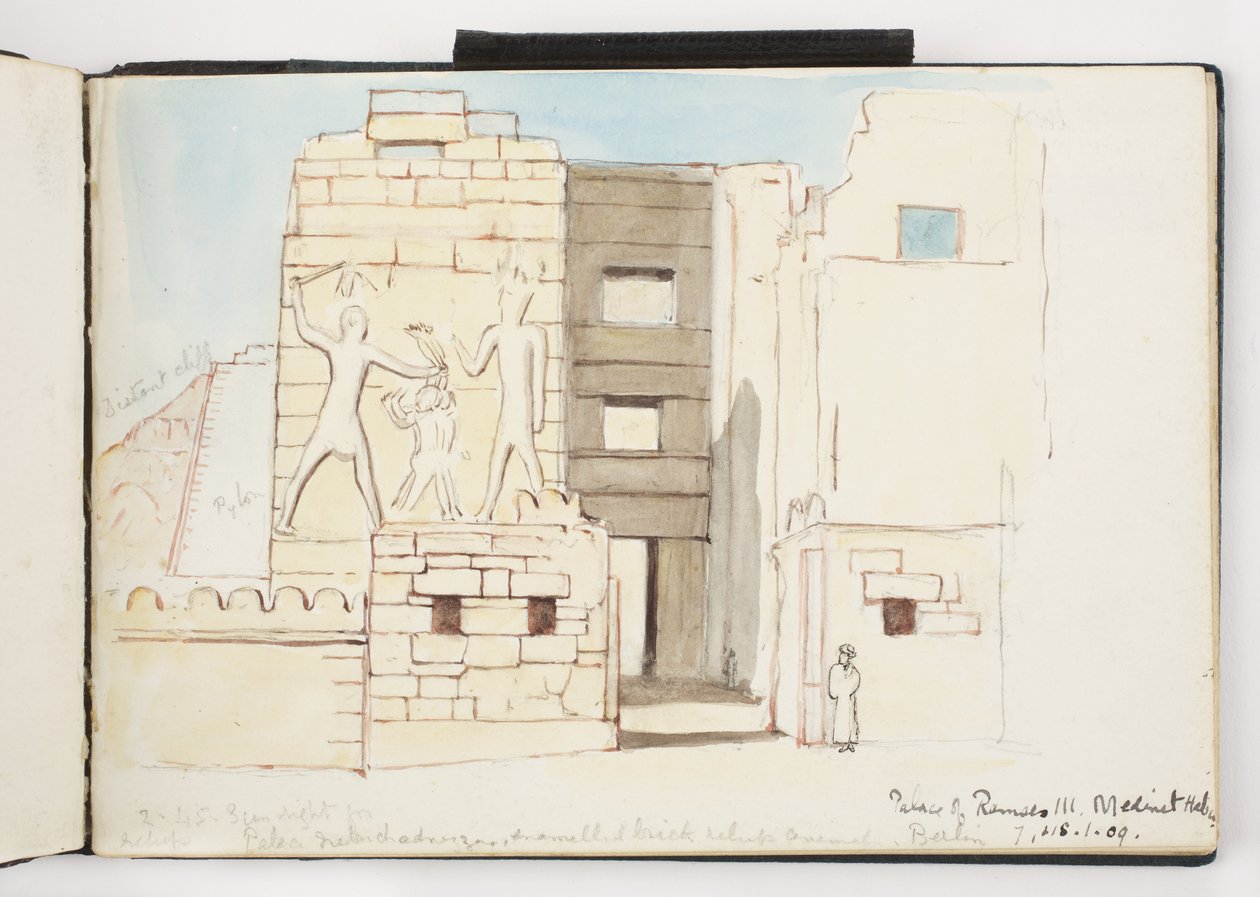 كراسة رسم للألوان المائية والرسومات والملاحظات ، المكسيك ، 1896-1898 (ألوان مائية) بواسطة أديلا بريتون