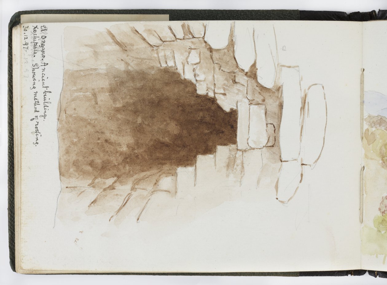 Sketchbook of watercolours, Drawings and Notes, Mexico,1896-1898 (watercolor) بواسطة أديلا بريتون