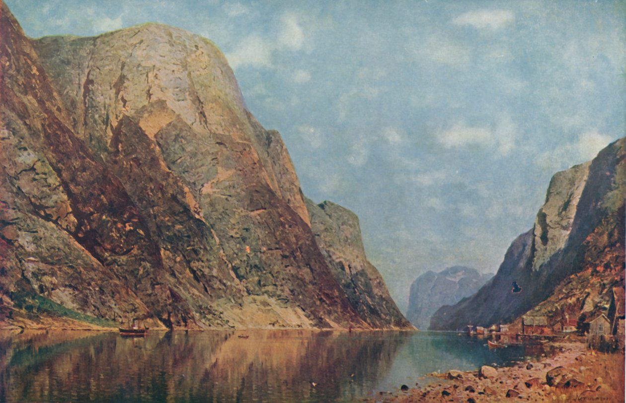 Sogne Fiord ، النرويج ، أواخر القرن التاسع عشر ، 1914. بواسطة أدلستين نورمان