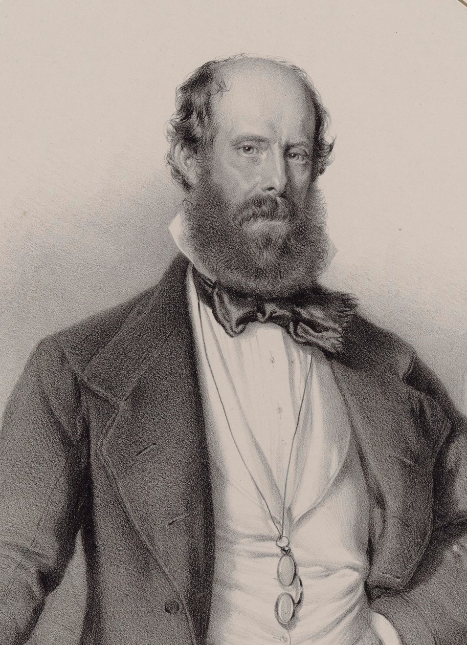 صورة للمؤلف لويجي ريتشي 1805-1859 ، 1858. بواسطة ادولف دوتاج