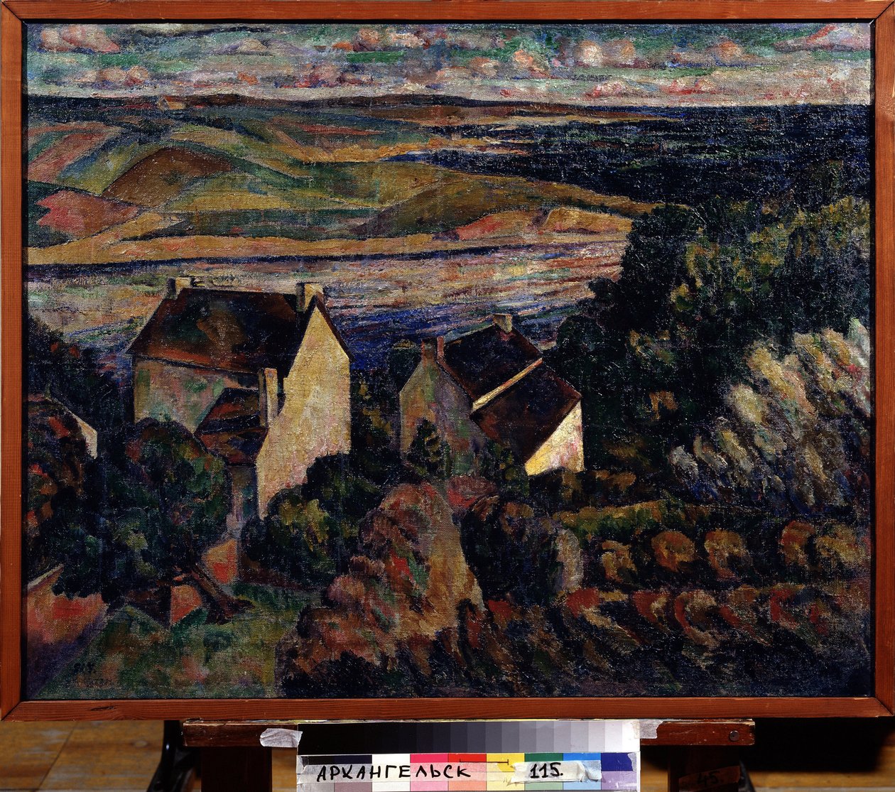 المناظر الطبيعية الجنوبية. (منظر جنوبي). لوحة لأدولف إسرائيلفيتش ميلمان (1886-1930) ، زيت على قماش بواسطة أدولف إسرائيليفيتش ميلمان