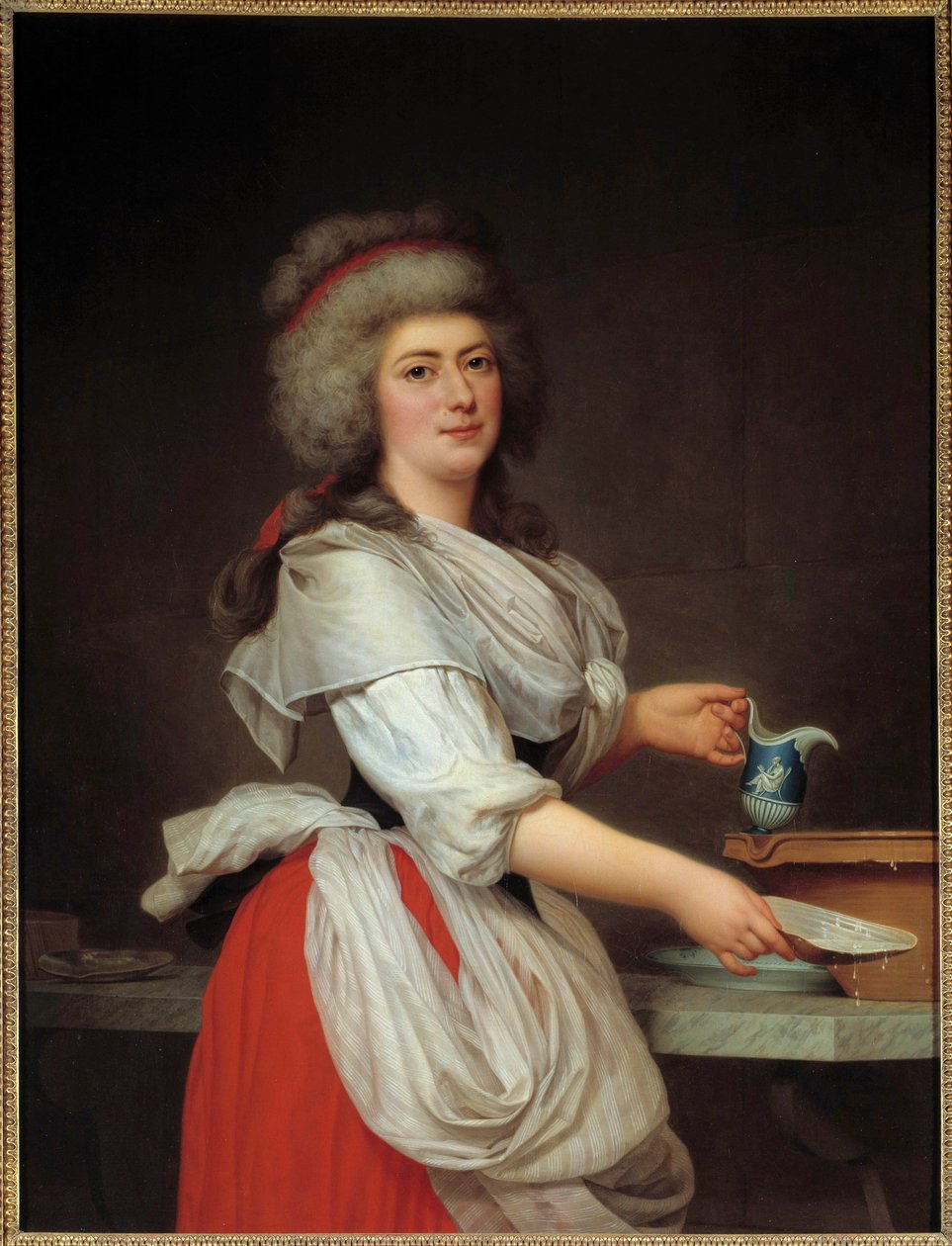 صورة مدام أوجي ، خادمة ملكة فرنسا ماري أنطوانيت لوحة لأدولف أولريش ويرتمولر (1751-1811) متحف ستوكهولم الوطني في القرن الثامن عشر بواسطة أدولف أولريتش ويرتمولر