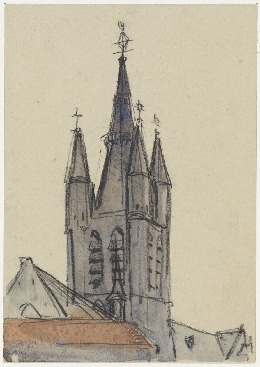 برج Oude Kerk في دلفت بواسطة أدولف لو كومت