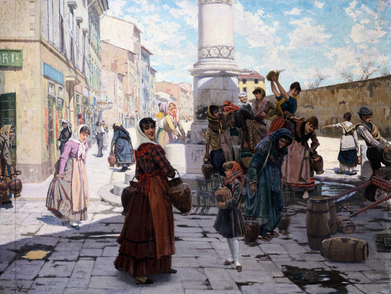 النساء في النافورة ، لأدولفو بيليمباو (1845-1935) بواسطة أدولفو بيليمبو