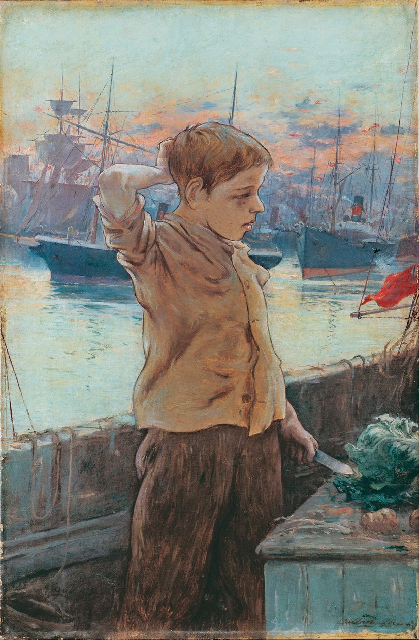 "Le mousse" (ولد السفينة) Peinture d