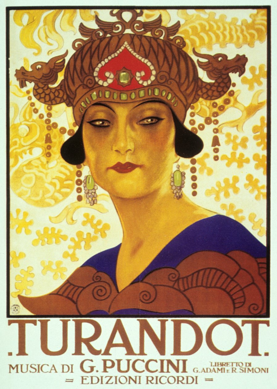 غلاف من قبل Anon of Score of Opera Turandot بواسطة Giacomo Puccini بواسطة أدولف هوهنشتاين