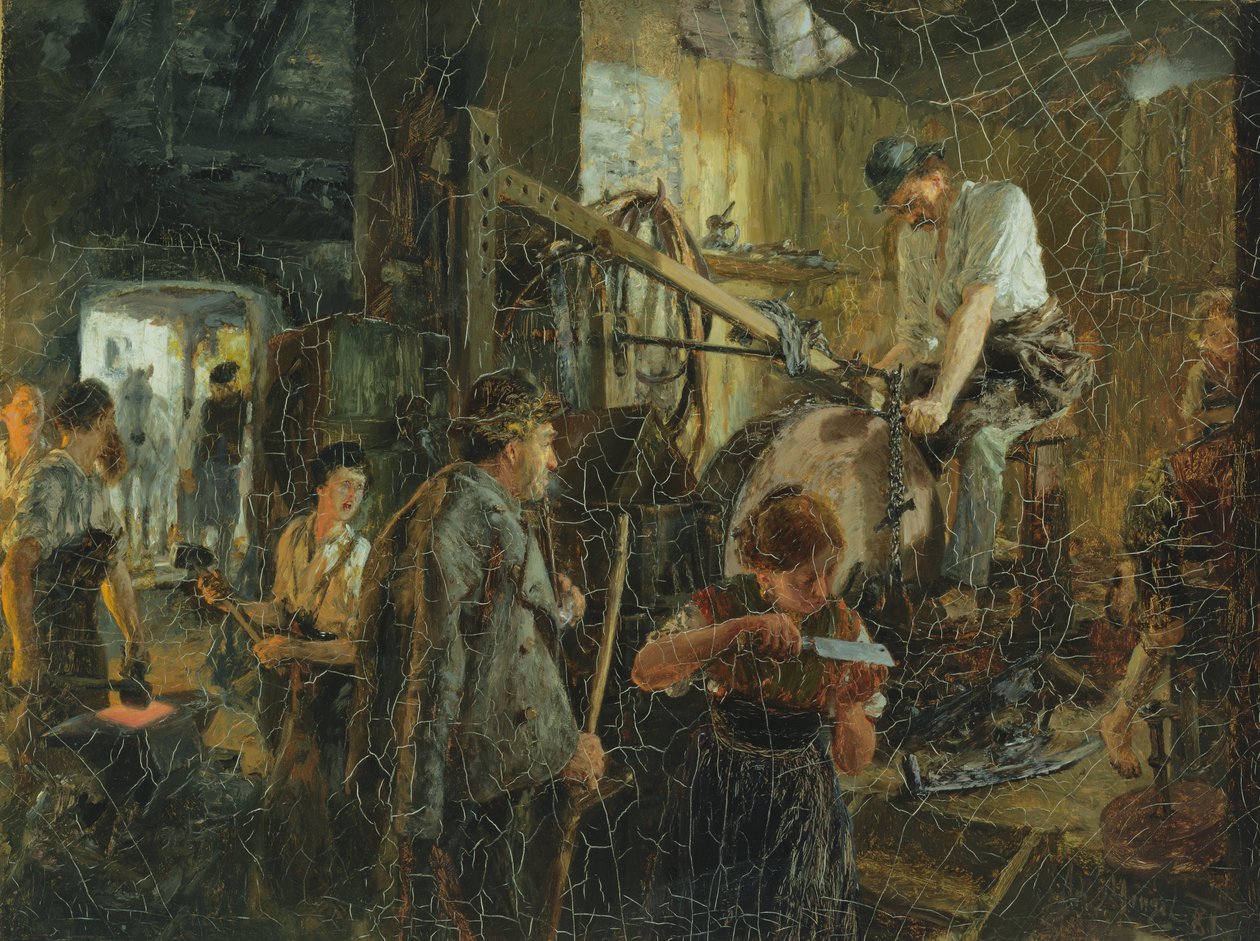 طاحونة السكين في Forge في Hofgastein ، 1881 بواسطة أدولف مينزل