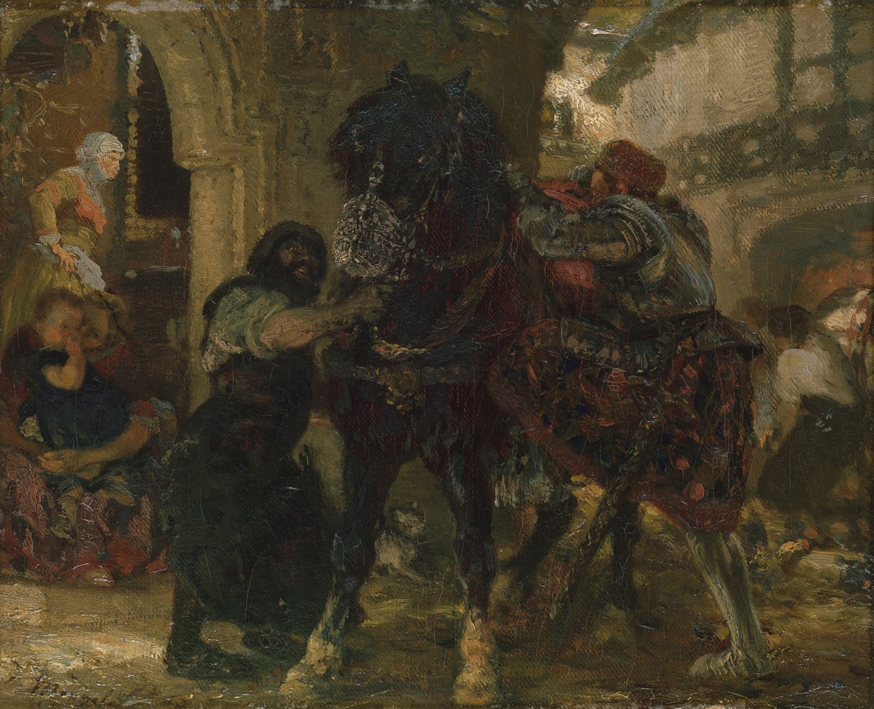 الفارس في سميثي ، 1865 بواسطة أدولف مينزل