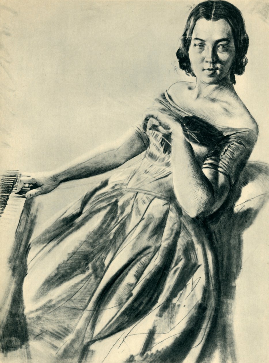 امرأة على البيانو ، 1846 ، 1943. بواسطة أدولف مينزل