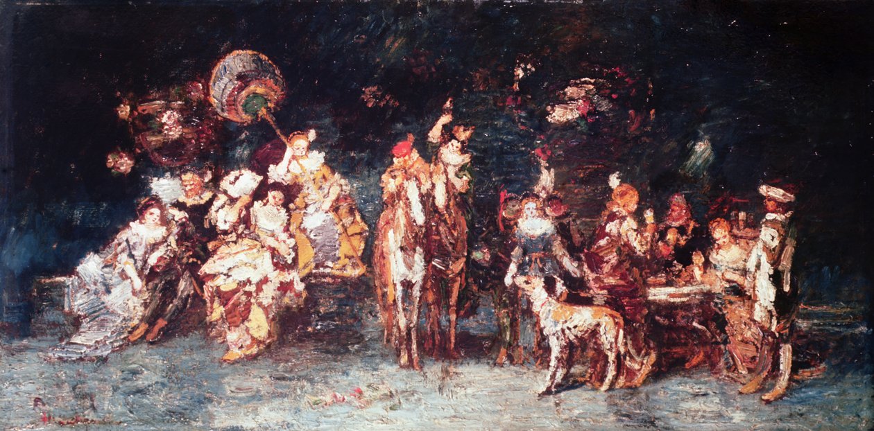 وليمة ليلية ، 1875 بواسطة أدولف جوزيف توماس مونتيسيلي