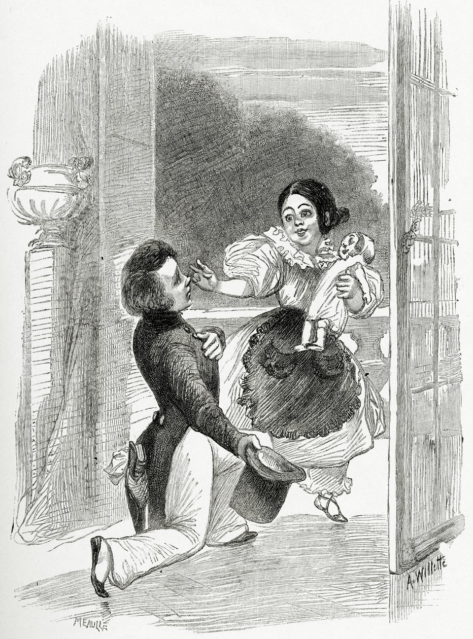 رسم توضيحي من Toute la Lyre ، القرن التاسع عشر (bw engraving) بواسطة أدولف ليون ويليت