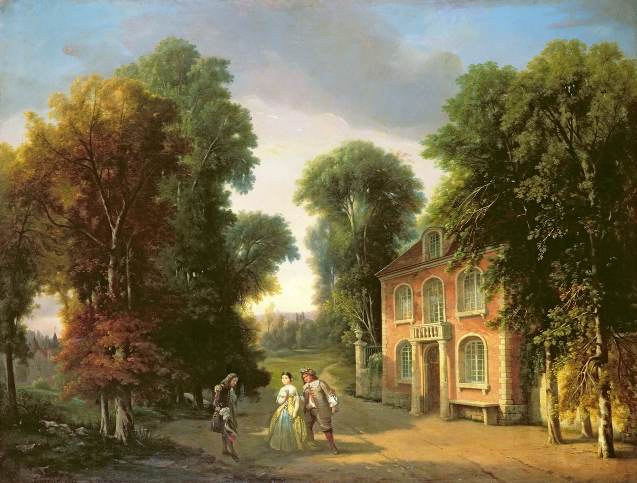 مشهد من جورج داندين من موليير (1622-73) 1852 بواسطة أدولف ميريكورت