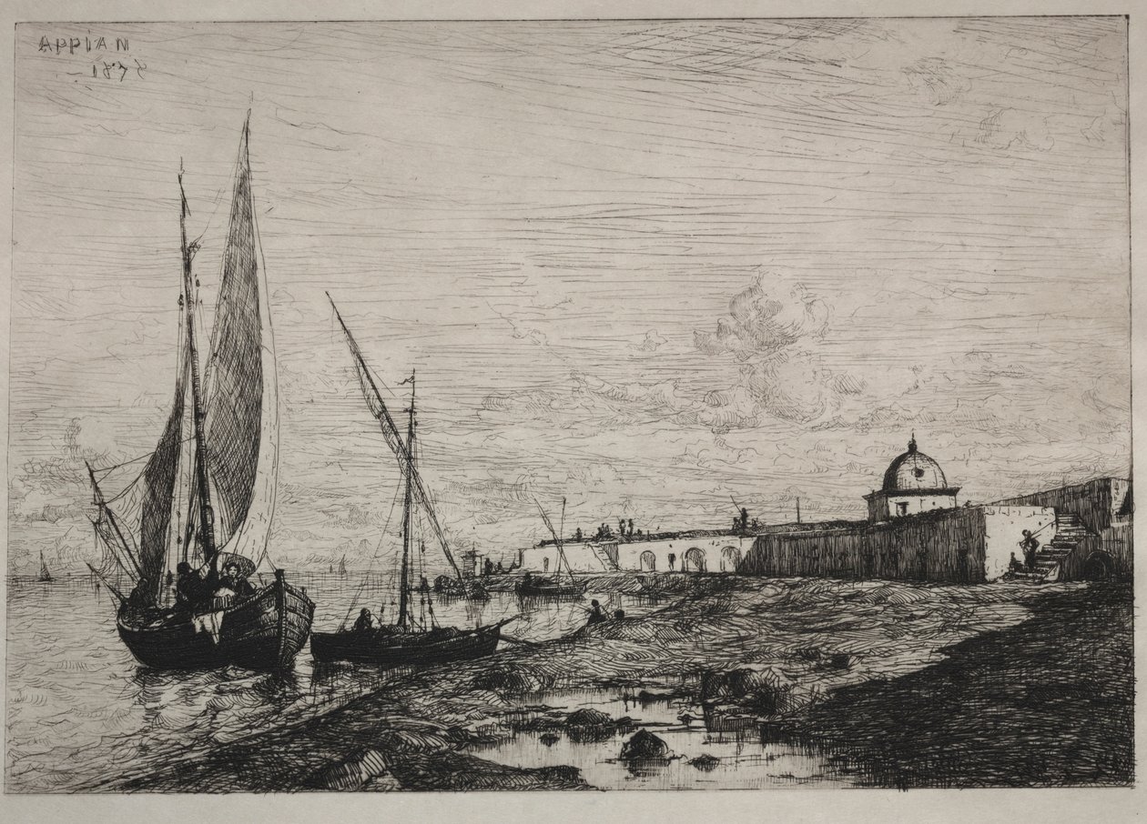 الميناء في سان ريمو ، 1878. بواسطة أدولف أبيان