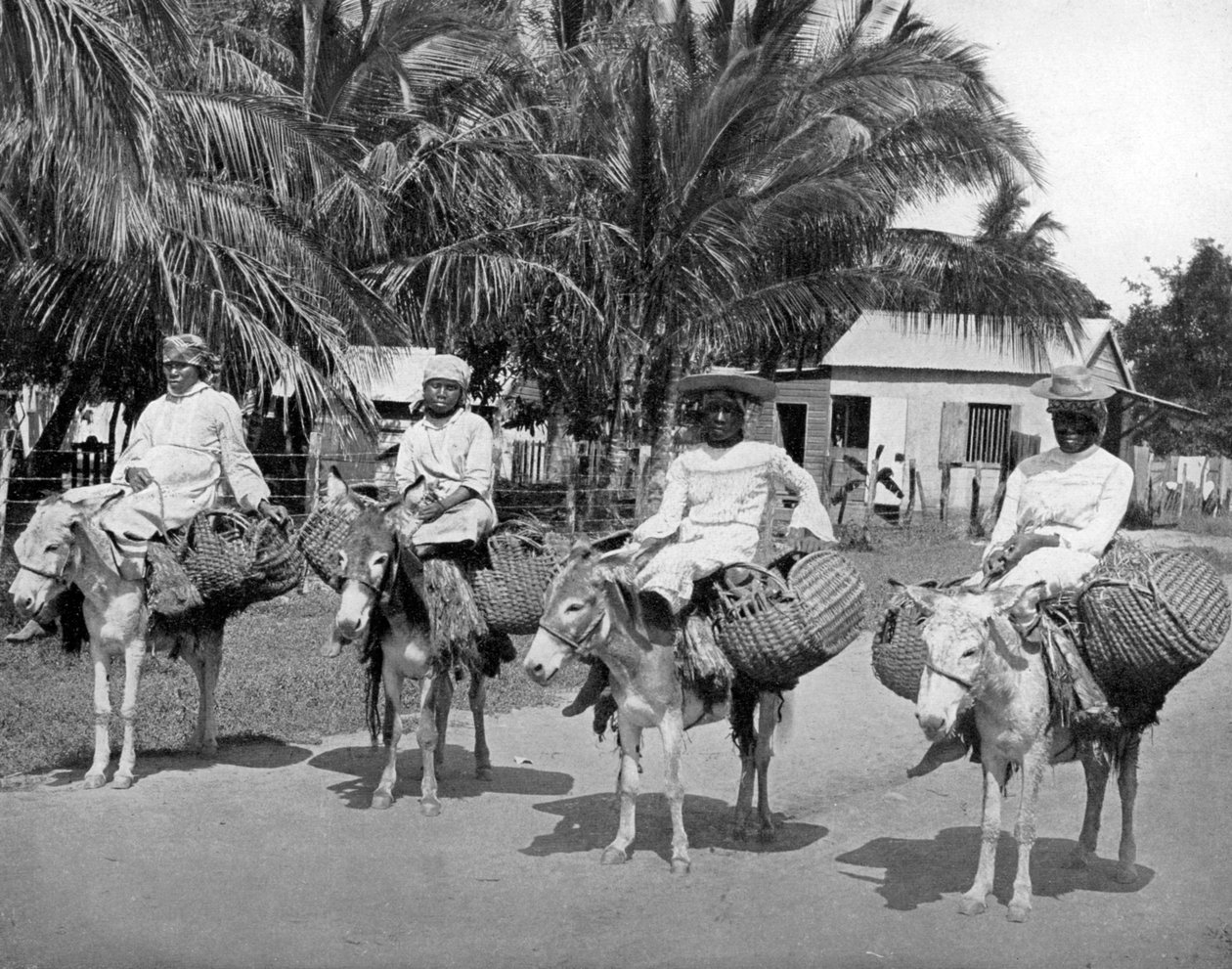 في طريق العودة من السوق ، جامايكا ، c1905. بواسطة أدولف دوبيرلي وابنه